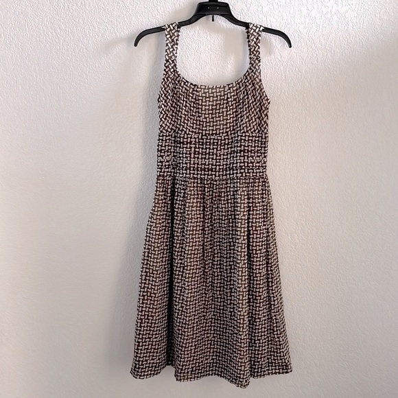 Banana Republic Cotton Lined Brown A-line Sundress Size 4 - Picture 2 of 5